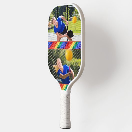 Raquette De Pickleball LGBTQ Gay - drapeau arc-en-ciel Photo personnalisé (Gauche)