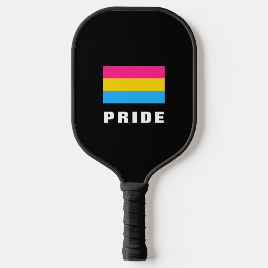 Raquette De Pickleball LGBTQ Rainbow Pansexual Pride drapeau Texte person (Recto)