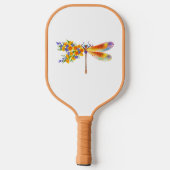 Raquette De Pickleball Libellule à fleur jaune (Verso)