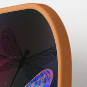 Raquette De Pickleball libellule rouge brillante (Détail gauche)