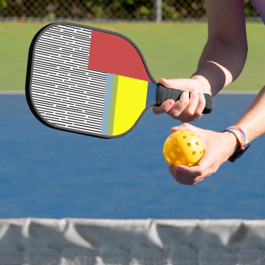 Raquette De Pickleball Lignes Abstraites et rectangles (Insitu)