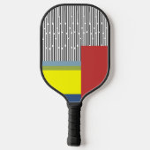 Raquette De Pickleball Lignes Abstraites et rectangles (Verso)