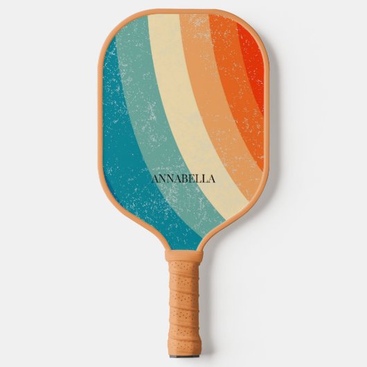 Raquette De Pickleball Lignes Abstraites rétro (Recto)