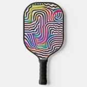 Raquette De Pickleball Lignes de couleur ondulées (Verso)