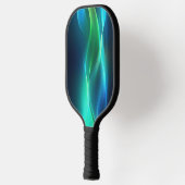 Raquette De Pickleball Lignes ondulées vertes et bleues (Gauche)