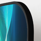 Raquette De Pickleball Lignes ondulées vertes et bleues (Détail gauche)