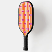 Raquette De Pickleball Lignes orange et boîtes roses (Gauche)