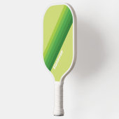 Raquette De Pickleball Lily Pad Green Stripes with Name (Gauche)
