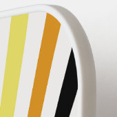 Raquette De Pickleball Lime Vert rayures orange et noir (Détail gauche)