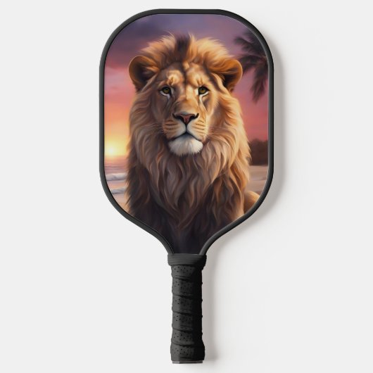 Raquette De Pickleball Lion sur la plage (Recto)