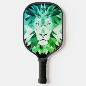 Raquette De Pickleball Lion vert géométrique (Verso)