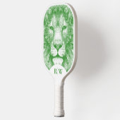 Raquette De Pickleball Lion vert illustré (Gauche)