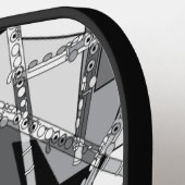 Raquette De Pickleball Liquides de chevauchement (Détail gauche)