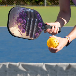 Raquette De Pickleball Livre Gothique Fleur Violet