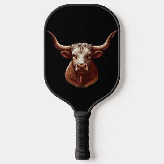 Raquette De Pickleball Llonghorn noir du Texas (Recto)