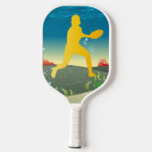 Raquette De Pickleball Logo circulaire professionnel personnalisé avec bl (Verso)