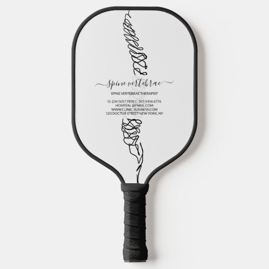 Raquette De Pickleball Logo de la chiropractie de la colonne vertébrale (Recto)