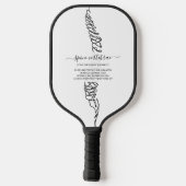 Raquette De Pickleball Logo de la chiropractie de la colonne vertébrale (Verso)