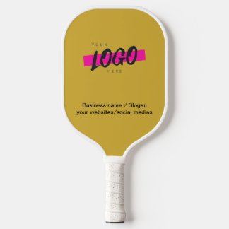 Raquette De Pickleball Logo de l'entreprise personnalisée or Entreprise P