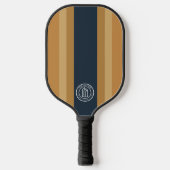 Raquette De Pickleball Logo de marque de commerce moderne Navy rayé (Recto)