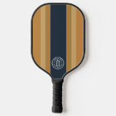 Raquette De Pickleball Logo de marque de commerce moderne Navy rayé (Verso)