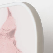 Raquette De Pickleball Logo d'entreprise en marbre rose clair (Détail gauche)