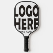 Raquette De Pickleball Logo d'entreprise noir moderne (Verso)