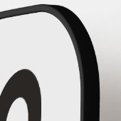 Raquette De Pickleball Logo d'entreprise noir moderne (Détail gauche)