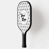 Raquette De Pickleball Logo d'entreprise personnalisé Motif noir et blanc (Gauche)