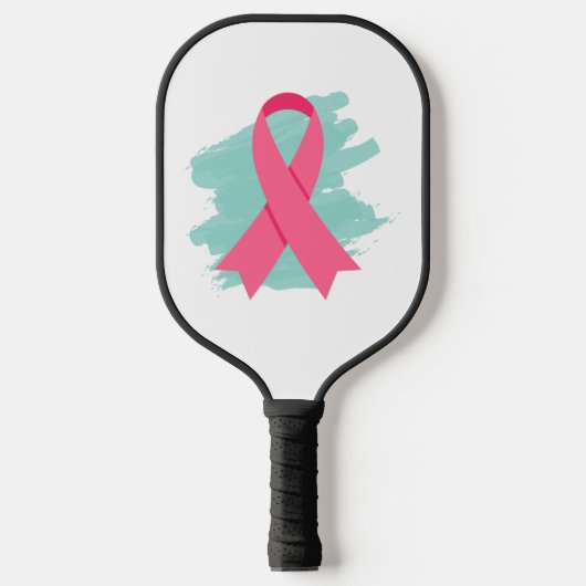 Raquette De Pickleball Logo du ruban rose pour la sensibilisation au canc (Recto)