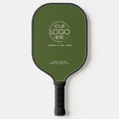 Raquette De Pickleball Logo élégant simple Olive Green Personal (Recto)