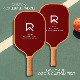 Raquette De Pickleball Logo Et Texte De L'Entreprise Personnalisé