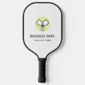 Raquette De Pickleball Logo Green Pickleball Nom commercial et texte pers (Verso)