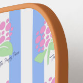 Raquette De Pickleball Logo rose Preppy Piece (Détail gauche)