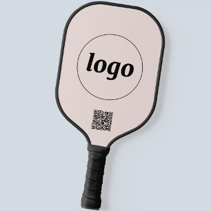 Raquette De Pickleball Logo simple Code QR Business Blush Rose