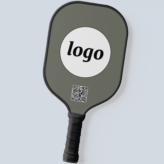 Raquette De Pickleball Logo simple Code QR Business Sage Green