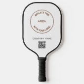 Raquette De Pickleball Logo simple de l'entreprise ou de l'équipe Code QR (Recto)