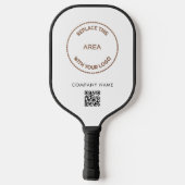 Raquette De Pickleball Logo simple de l'entreprise ou de l'équipe Code QR (Verso)
