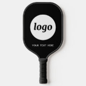 Raquette De Pickleball Logo simple et commerce de texte noir (Recto)