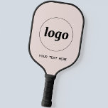 Raquette De Pickleball Logo simple et texte Business Blush Rose<br><div class="desc">Logo simple et texte personnalisé pour votre entreprise. Remplacez le logo et le texte par le vôtre pour customiser. Utilisez-les vous-même,  donnez-les à vos employés et collègues,  vendez-les à vos clients et clients ou donnez-les comme matériel promotionnel pour inspirer la fidélité de vos clients.</div>