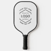 Raquette De Pickleball Logo simple Texte noir Entreprise Promotion (Verso)
