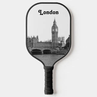 Raquette De Pickleball Londres Angleterre Royaume-Uni Skyline Etché
