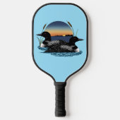Raquette De Pickleball Loon Couple coucher de soleil bleu (Recto)