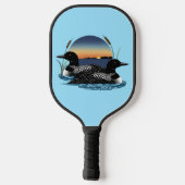 Raquette De Pickleball Loon Couple coucher de soleil bleu (Verso)