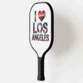 Raquette De Pickleball Los Angeles Skyline Sunset & Hollywood Typographie (Gauche)