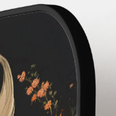 Raquette De Pickleball Loup avec fleurs Pickleball personnalisé Paddle (Détail gauche)