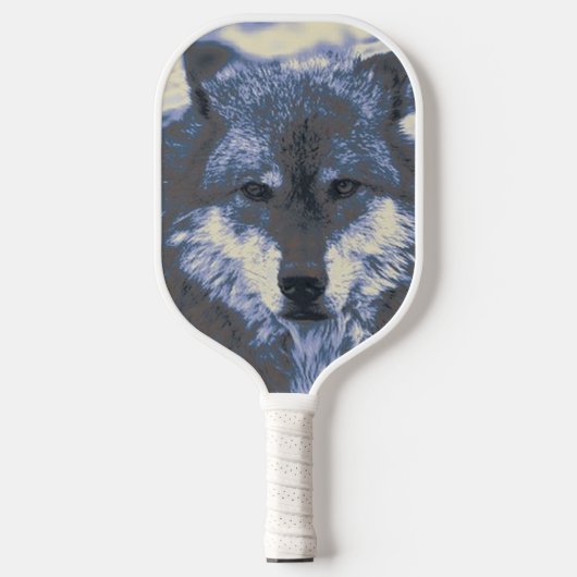 Raquette De Pickleball Loup, bleu (Recto)