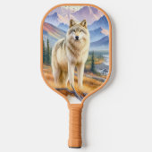Raquette de Pickleball Loup Gris d'Alaska (Verso)