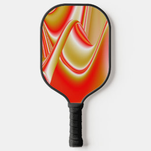Raquette De Pickleball Love and Gold Abstrait 3D Rainbowart