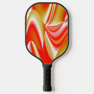 Raquette De Pickleball Love and Gold Abstrait 3D Rainbowart
